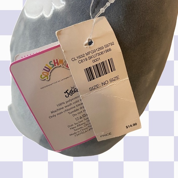 RARE SQUISHMALLOWS Iris The Husky JUSTICE Scented 10” Collectable Plush NWT. - Picture 5 of 7